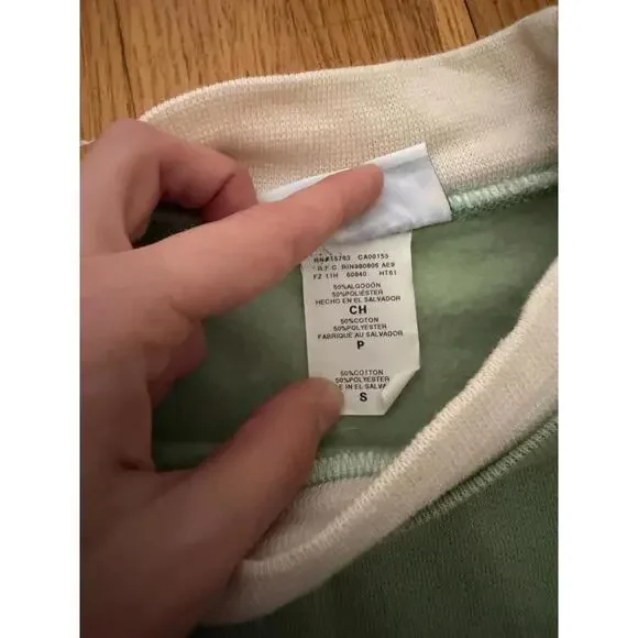 Morning Sun Green Embroidered Crewneck Sweatshirt Women’s Size Small - Picture 3 of 5